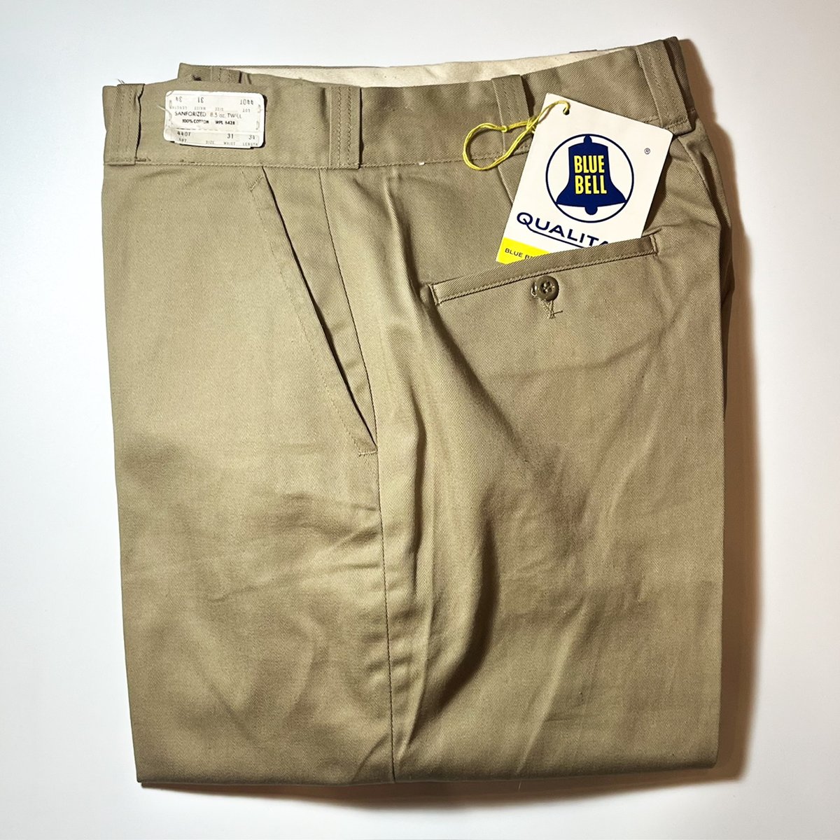 60s USA製 BLUE BELL コットンチノ チノパンARMY TWILL wsp012203yc650.jpg