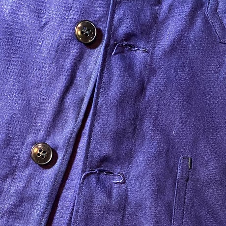 1950's French Unknown Cotton&Linen Jacket Deadstock