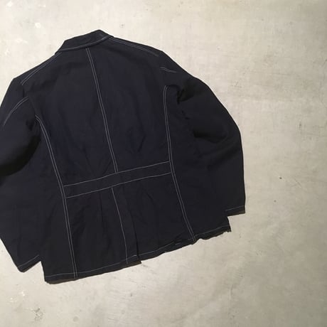 1940's TISSAGE&CONFECTIONS Indigo Linen Jacket