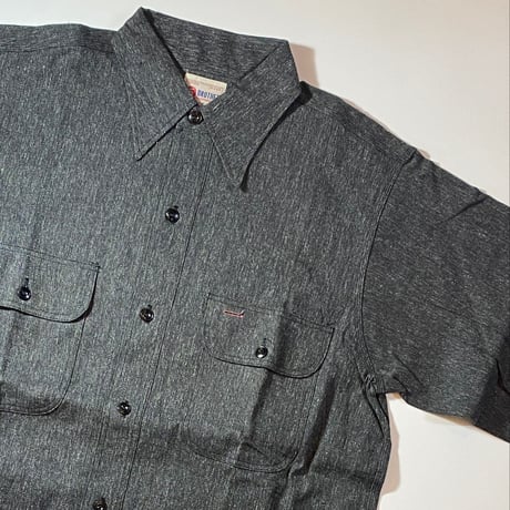 1940〜50's 5 BROTHER Black Chambray L/S Shirt Deadstock