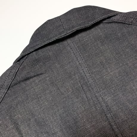 1950's British Unknown Black Denim Work Jacket Deadstock