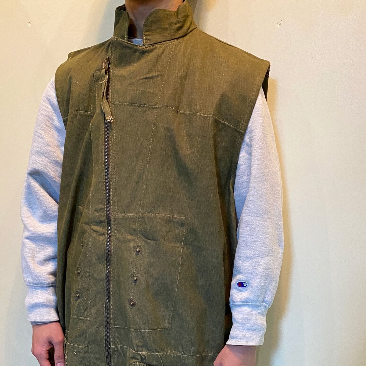 1940's British Military Green Denim Vest | Unwave