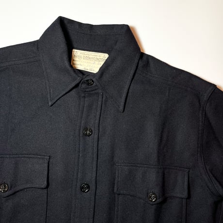 1950's US.NAVY CPO Wool L/S Shirt Deadstock