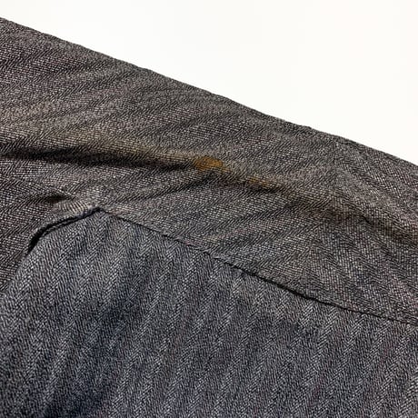 1930's〜 French Unknown Black Chambray Stripe Jacket