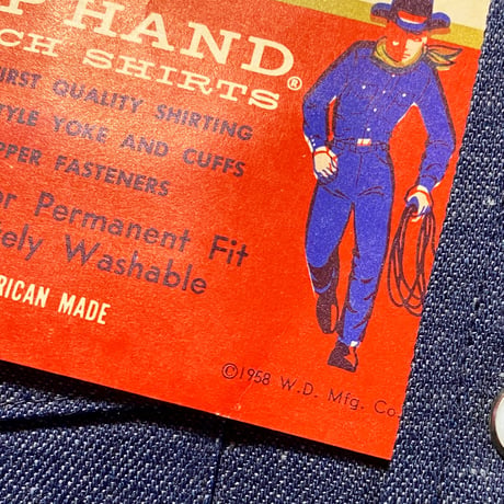 1950〜60's Dickies Denim Western L/S Shirt Deadstock