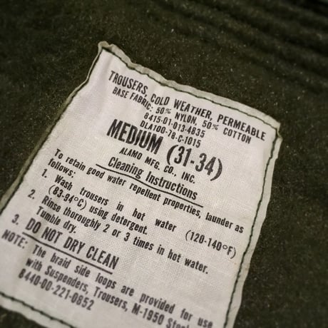 1970's US.NAVY  A-2 Deck Trousers Deadstock