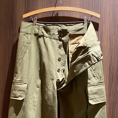 1950〜60's French Army M-47 Herringbone Trousers Deadstock