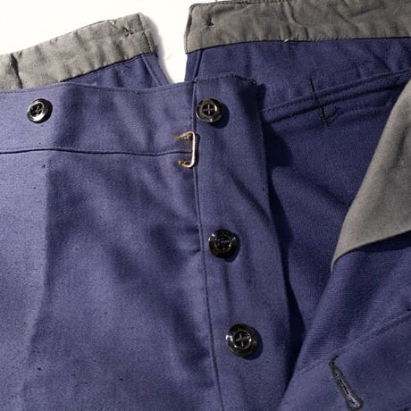 1930〜40's French Unknown Moleskin Trousers Deadstock