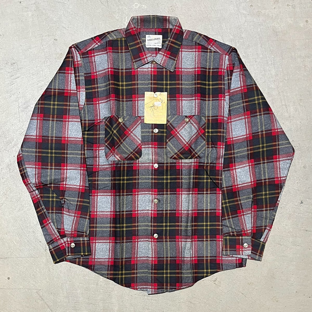 1960's KOLESPORT Flannel L/S Shirt Deadstock |