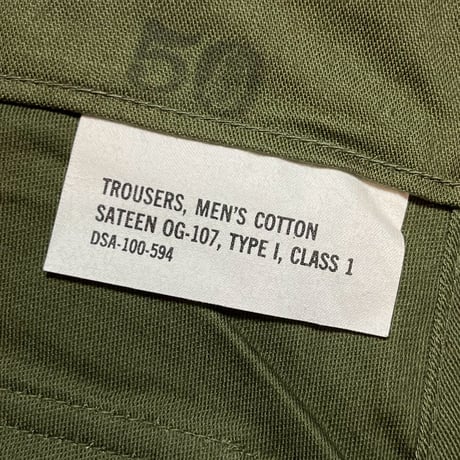 1960's US.ARMY Utility Trousers Deadstock
