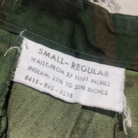 1960's US.ARMY ERDL Non Rip Jungle Fatigue Trousers