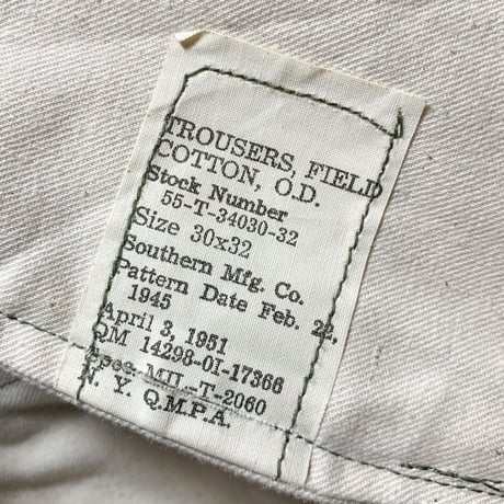 1950's US.ARMY M-45 Field Trousers