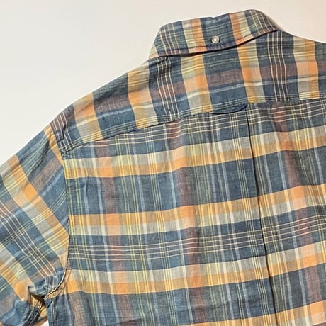 1960's h.i.s Indian Madras S/S Shirt