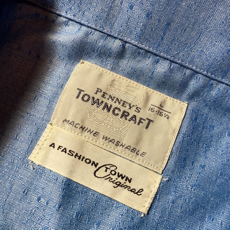 1950〜60's TOWNCRAFT Rayon L/S Shirt Deadstock