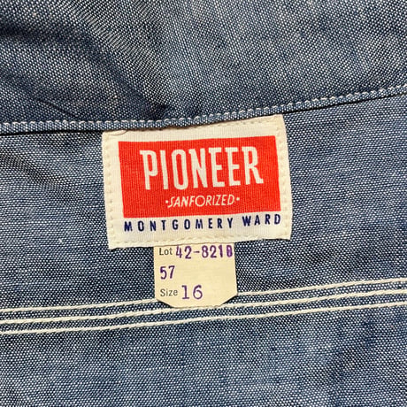 1950's PIONEER Chambray L/S Shirt Deadstock