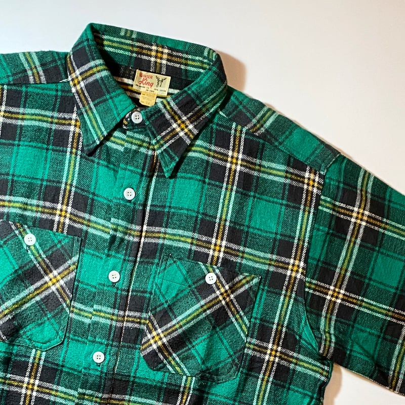 1960's Winter King Heavy Flannel L/S Shirt Dead 1960's Winter King Heavy Flannel L/S Shirt Dead