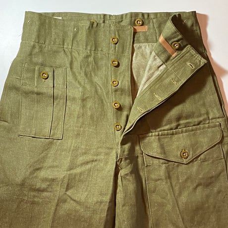 1950's British Army Green Denim Trousers Deadstock