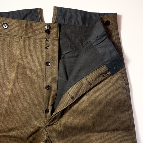 1940's〜 SAVO Brown Pique Trousers Deadstock