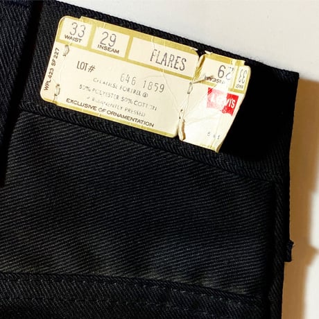 1970's Levi's 646 Big E STA-PREST Flares Pants Deadstock