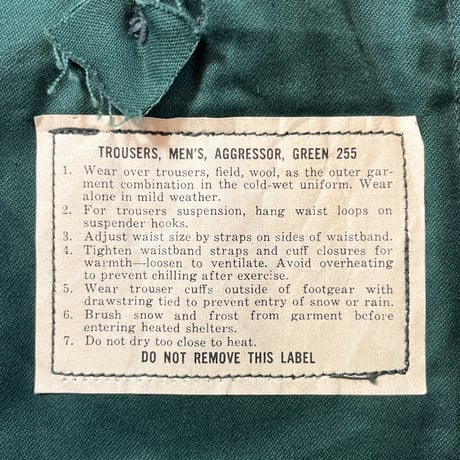 1960's US.ARMY Aggressor Trousers Deadstock