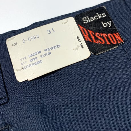 1960's RESTON Tapered Slacks Deadstock