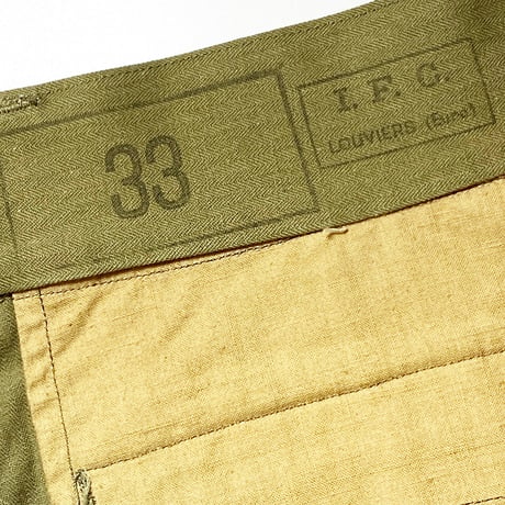 1950〜60's French Army M-47 Herringbone Trousers Deadstock
