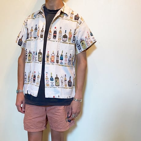 1960's THE MEN'S SHOP Linen S/S Shirt