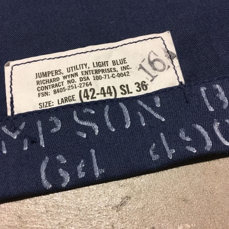 1970's US.NAVY Utility Jumpers Deadstock