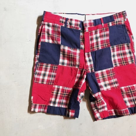 1970's Unknown Indian Madras Patchwork Short Pants