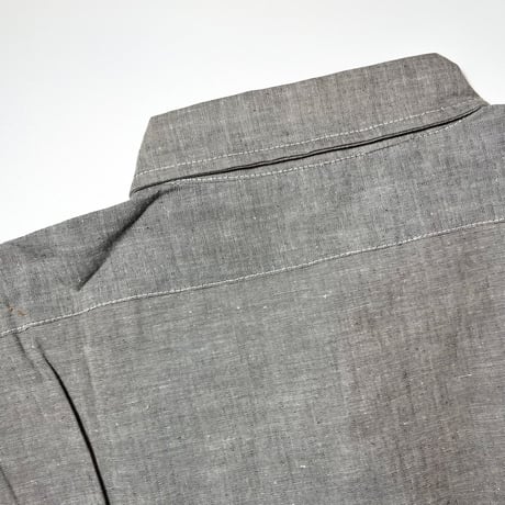 1950〜60's Unknown Gray Chambray L/S Shirt Deadstock