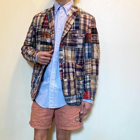 1960's Martin Eastman Ltd Indian Madras Patchwork Tailored Jacket
