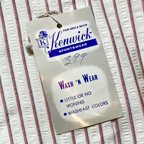 1960's Kenwick Seersucker S/S Shirt Deadstock