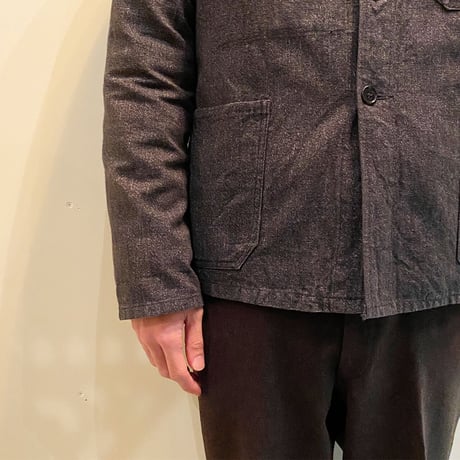 1950's French Unknown Black Chambray Work Jacket