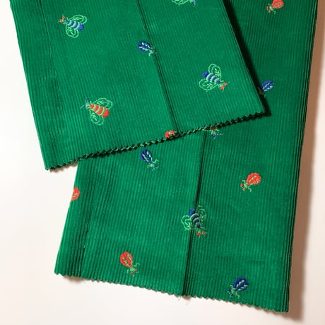1960's〜 JOHN HORAN Corduroy Embroidery Trousers Deadstock