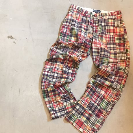 1990〜00's Polo by Ralph Lauren Indian Madras Patchwork Trousers