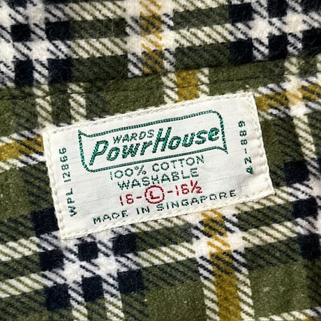 1960's Powr House Flannel L/S Shirt Deadstock
