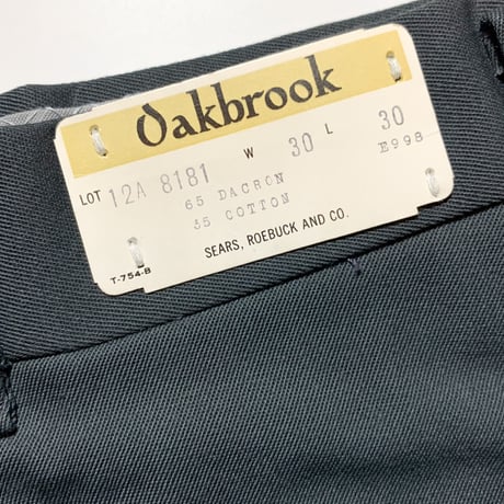 1960's Oakbrook Tapered Pants Deadstock