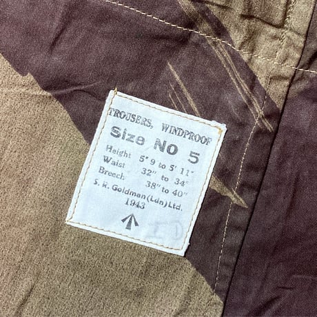 1940's British Army SAS Brush Pattern Over Trousers Deadstock