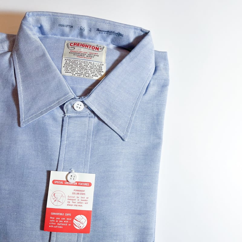 1950〜60's CREIGHTON USAF Oxford L/S Shirt Deads 1950〜60's CREIGHTON USAF Oxford L/S Shirt Deads