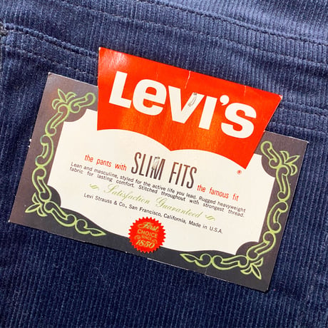 1960's〜 Levi's 518 Corduroy Pants Deadstock