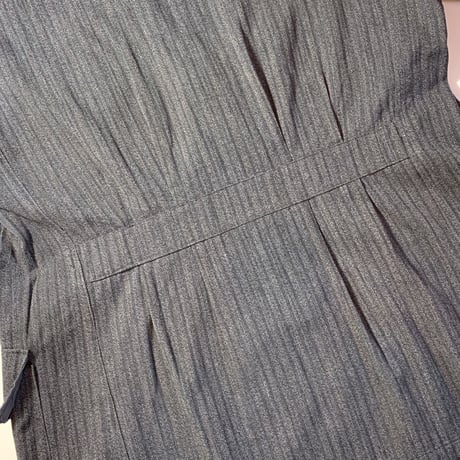 1930's〜 French Unknown Black Chambray Stripe Jacket