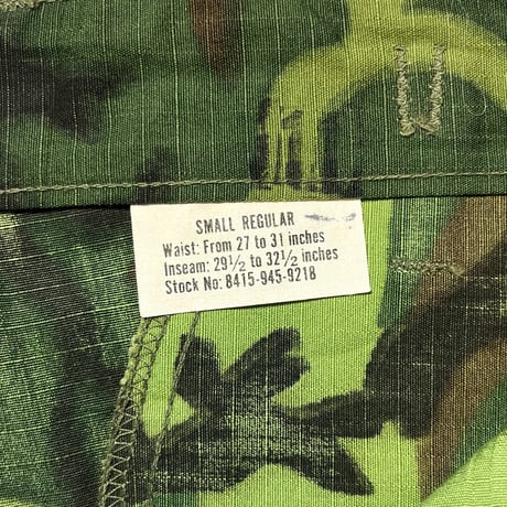 1960's US.ARMY ERDL Jungle Fatigue Trousers Deadstock