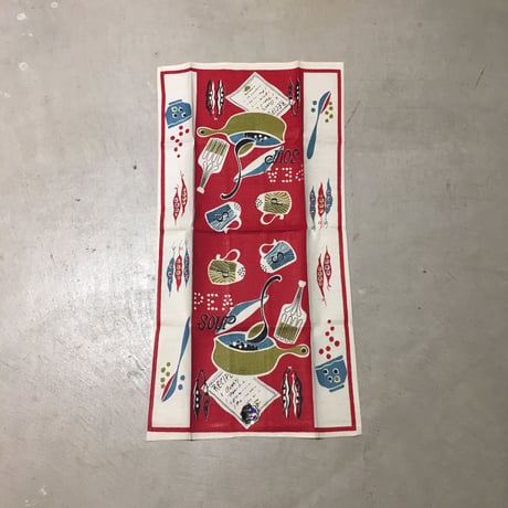 1950's Unknown Pure Linen Table Mat Deadstock
