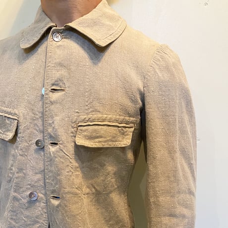 1920〜30's French Unknown Linen Jacket