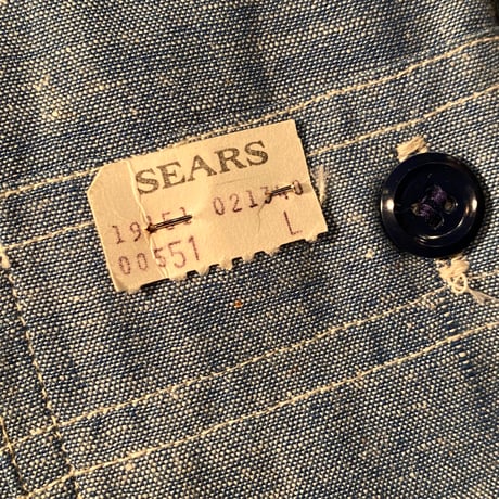 1950〜60's Sears Chambray S/S Shirt Deadstock
