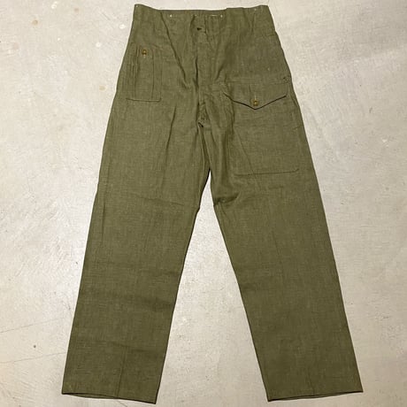 1950's British Army Green Denim Trousers Deadstock