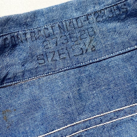 1940's US.NAVY Chambray L/S Shirt