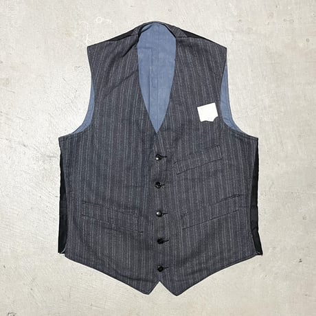 1940's〜 French Unknown Cotton Stripe Vest Deadstock
