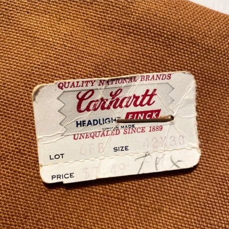 1960's Carharrt×FINKS×HEADLIGHT Duck Overall Deadstock