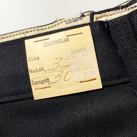1950〜60's PENNEY'S FRISKO JEENS Black Deadstock